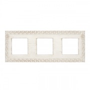 Рамка на 3 поста гор/верт, цвет white decape