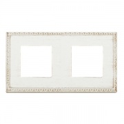 Рамка на 2 поста гор/верт, цвет white decape