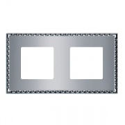 Рамка на 2 постa, гор/верт. цвет bright chrome
