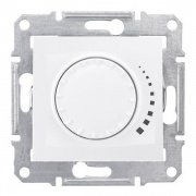 Светорегулятор поворотно-нажимной проходной 60-500Вт Sedna, белый