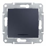 Кнопочный выключатель с подсветкой Sedna графит