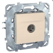 Розетка телевизионная  TV проходная SE Unica, бежевый