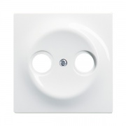 Накладка TV+FM розетки ABB impuls альпийский белый (1743-74)