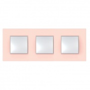 Рамка Unica Quadro 3 поста розовый жемчуг