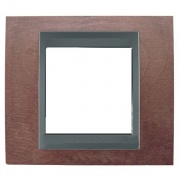 Рамка Unica Top 1 пост Табачное дерево-Графит