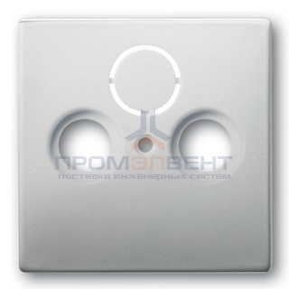 Накладка TV+FM+SAT розетки ABB Pure Сталь (1743-866)