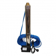 Насос скважинный Водолей БЦПЭ 0,3-80 У (1,2 кВт, Qmax 1,5 м³/ч, Hmax 105 м, кабель 80 м)