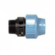 Переход на наружную резьбу UNIDELTA 1003 - 16 x 3/8" (винтовой, для труб ПНД, резьба пластиковая)