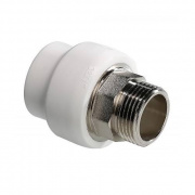 Переход на наружную резьбу под ключ VALTEC VTp.707 - 63 x 2" (для полипропиленовых труб, белый)