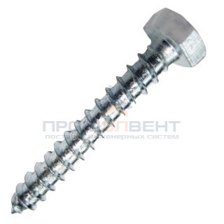 Шуруп-глухарь 6х60 по дереву с шестигранной головкой оцинкованный DIN571