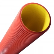 Труба жесткая двустенная для кабельной канализации DKC, (8кПа) д160мм, цвет красный [уп.6м]