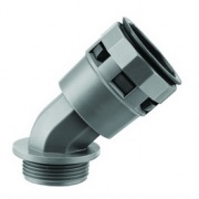 Муфта 45 грд. труба-коробка DN 23 мм, M25х1,5, полиамид, цвет чёрный DKC