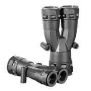 Разветвитель DN 1х36 + 2х29 мм, полиамид, цвет чёрный DKC